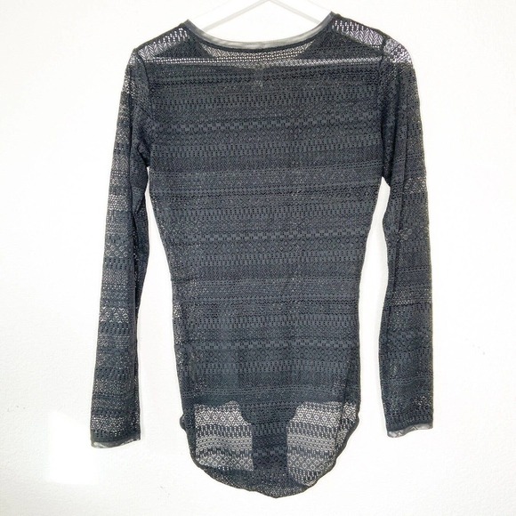 Love Stories Mesh Lace Long Sleeved Bodysuit Sz M - Picture 6 of 8